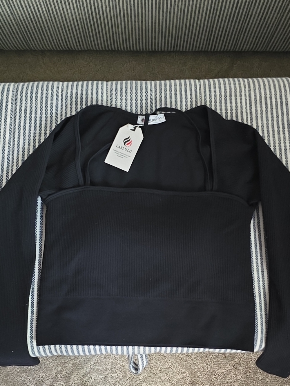 LASLULU Athlwear Long Sleeve Ribbed Top